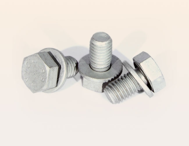 Hexagonal head screw with captive washer, automotive sector